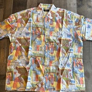 Vintage Riscatto Portofino graphic, short sleeve button down